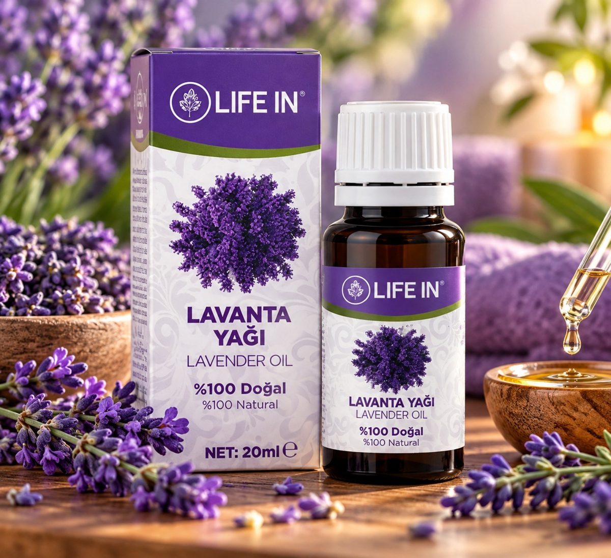 Óleo de Lavanda Life In — 100% Natural