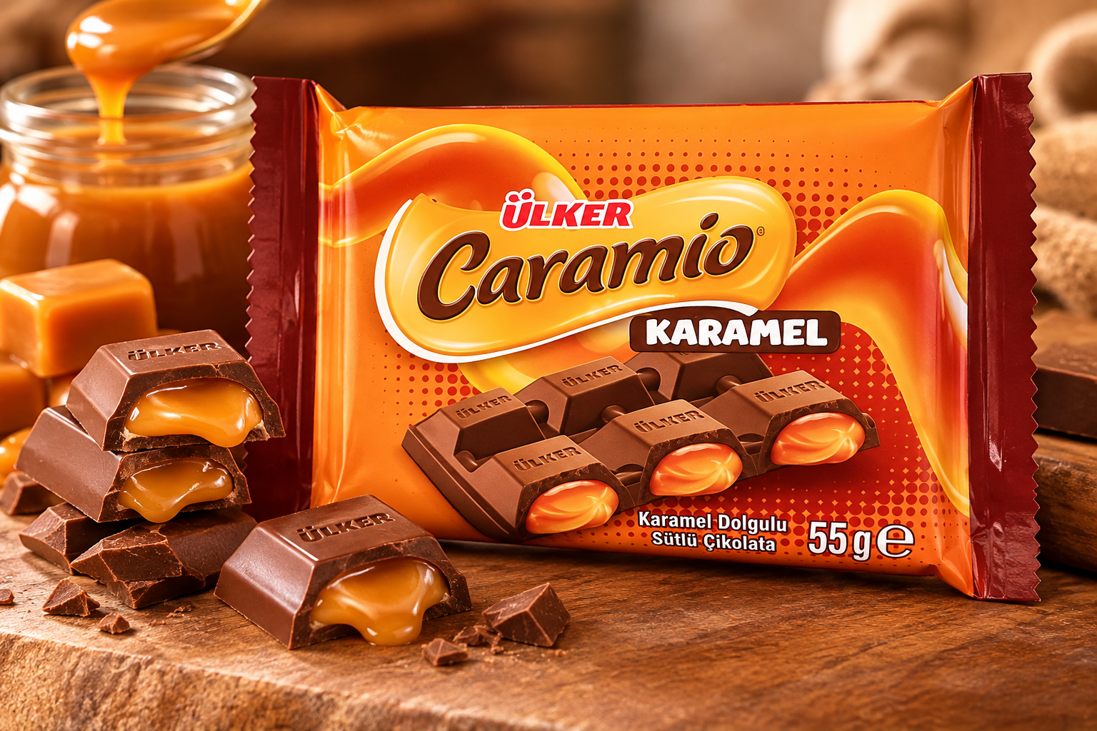Chocolate Ülker Caramio Caramelo – 55g