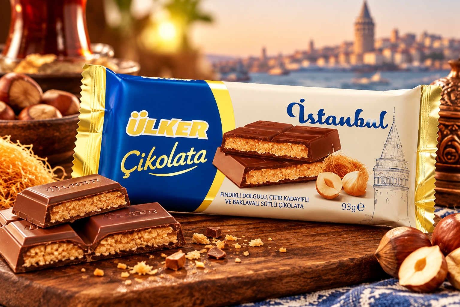 Ülker Çikolata İstanbul – Avelã, Kadayif e Baklava | 93g