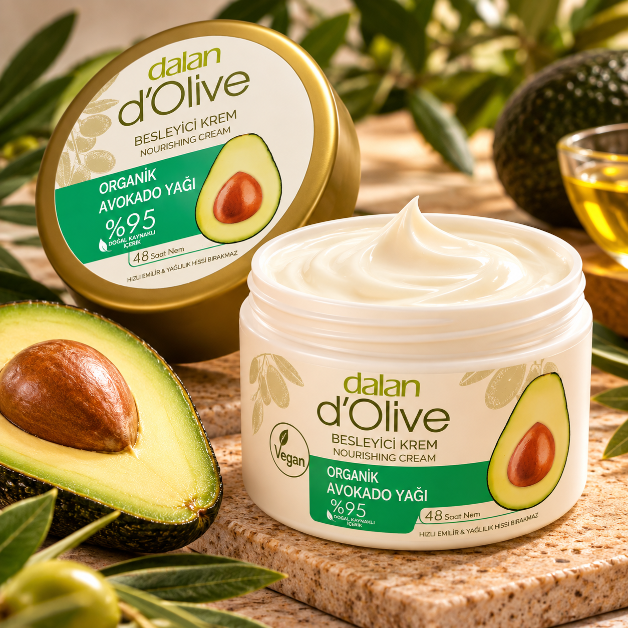 🥑 Creme Hidratante Dalan d’Olive com Óleo de Abacate 95%