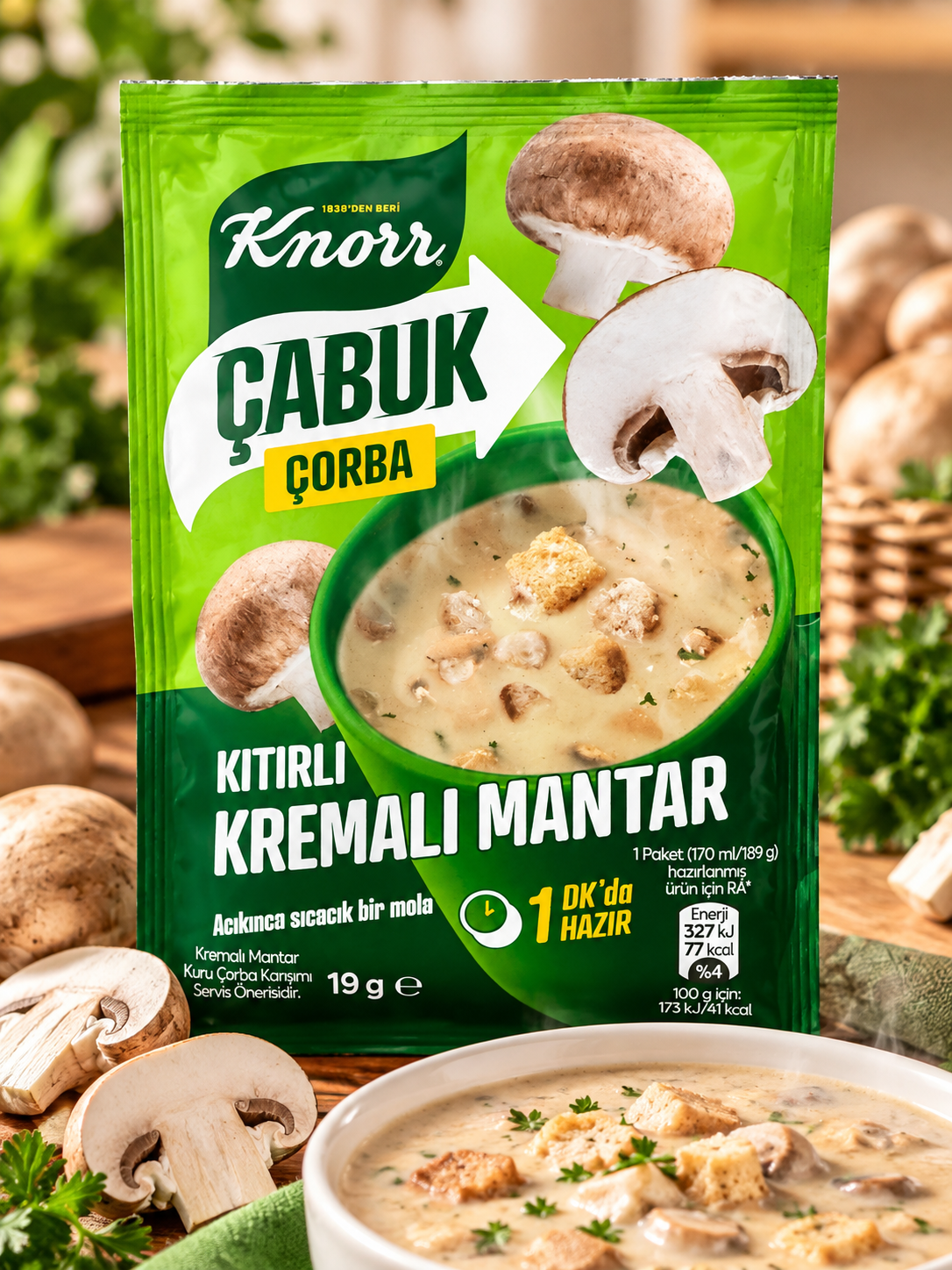 Knorr Sopa Cremosa de Cogumelos com Croûtons – 19 g